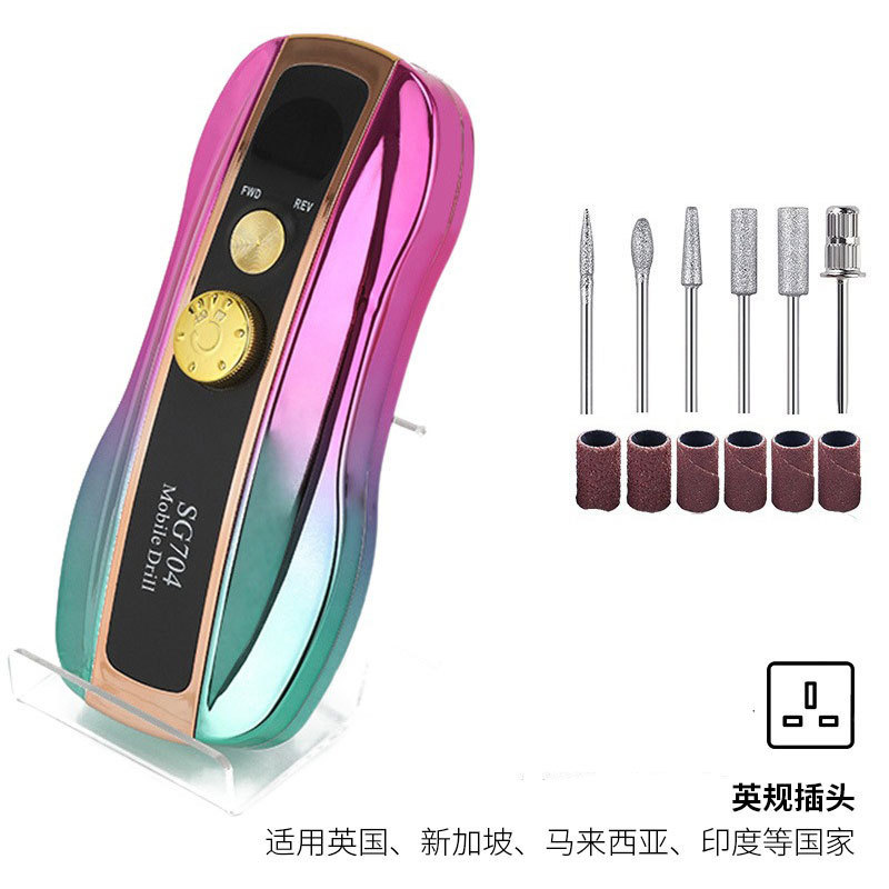 Polizador de uñas conveniente, tipo de carga inteligente, pulizador de uñas transfronterizo profesional de descarga de uñas 35000RPM