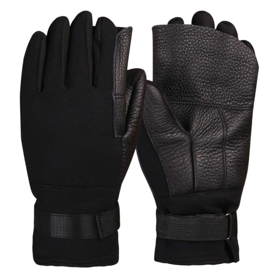 Guantes de caída de cable al aire libre Montañismo Escalada en roca descenso rappel guantes de entrenamiento antideslizantes resistentes al desgaste Deportes guantes de entrenamiento militar