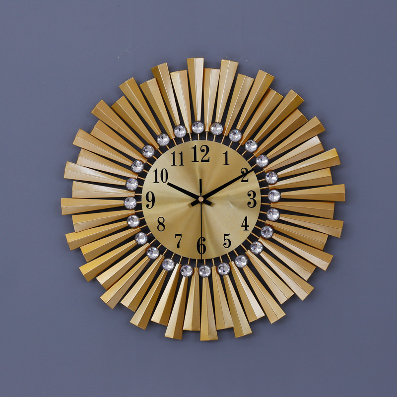 Reloj de gypsophila Reloj de pared Sala de estar Moda Alta Sensación Simple Ligero Decoración de lujo Colgante de pared Restaurante Reloj silencioso