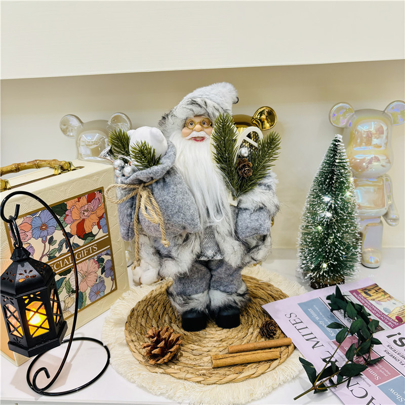 クリスマスサンタクロース生地サンタグレーベストクリスマス人形窓装飾装飾品メーカー卸売|undefined