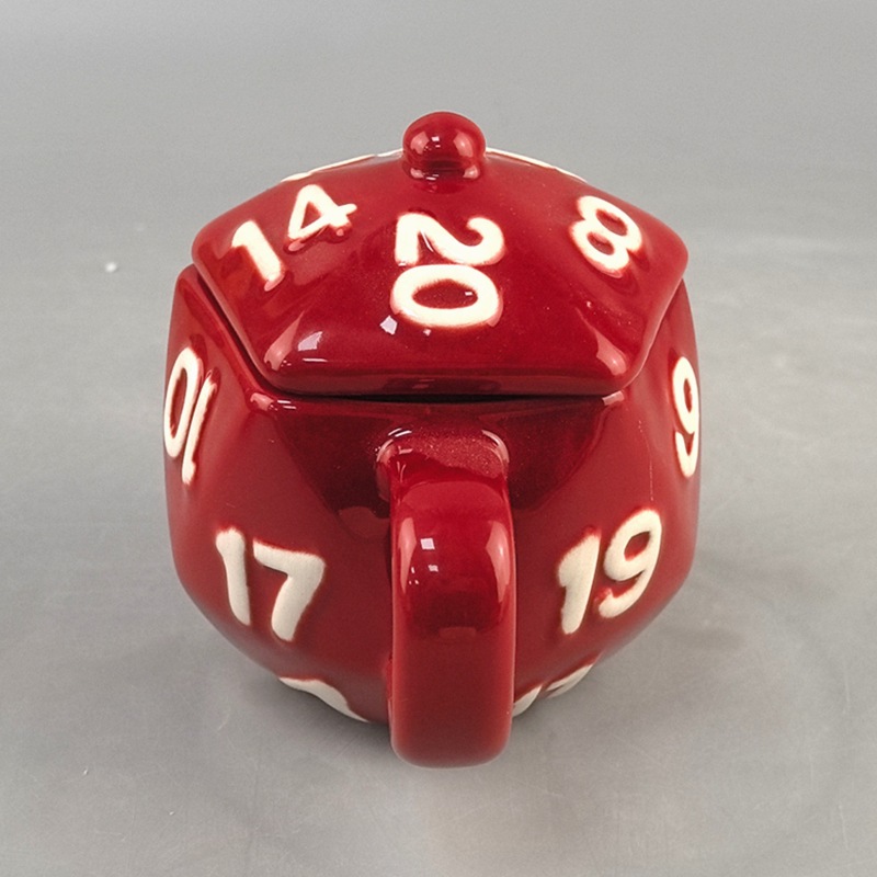 Mahjong Hall, dados, tazas de cerámica, decoraciones para el hogar, tazas de café con dados, tazas de agua de oficina, números creativos, marcas de letras