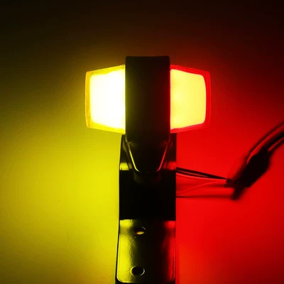 European truck double-sided guide light, 24V signal light, contour light, LED red-yellow light, height indicator light, bidirectional light (Width indicator light) - double-sided-convex-yellow-red-cd