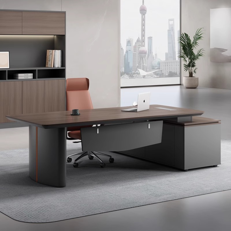 Nuevo escritorio de jefe moderno simple de alta gama, gerente, presidente, jefe, mesa y silla, combinación de mesa y silla, escritorio ejecutivo