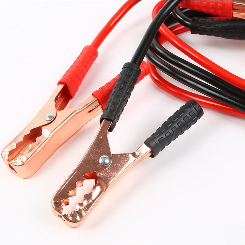 Línea de conexión de coche línea de fuego eléctrico clip de cobre puro línea de enlace de la batería negrita 500A línea de fuego línea de punto de conexión de emergencia del coche