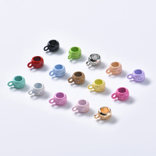 新款创意烤漆合金花纹三通串珠散珠diy项链手机链饰品配件批发