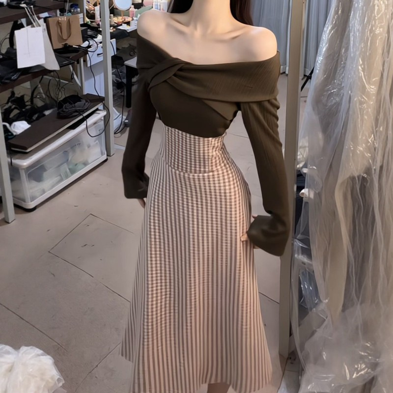 Elegant Dresses for Important Occasions, Women's Autumn and Winter Outfits for Wealthy Young Ladies, 2025 New Style Long Dresses for Petite Women