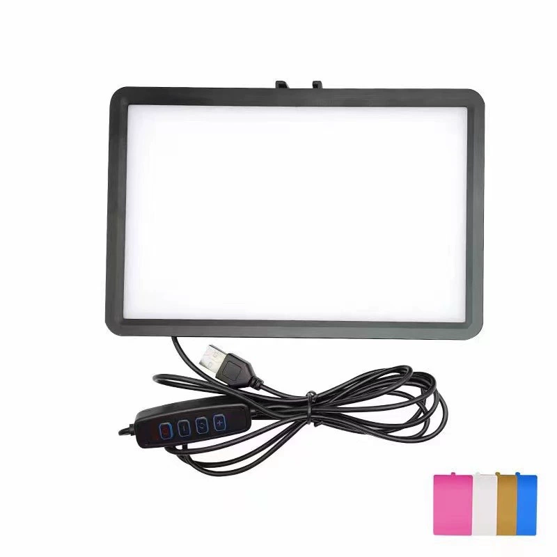 LED осветитель для съёмки CL-380/CL-400/CL-400RGB, 6–8 дюймов, 3000–6000K + RGB, USB 5V 2A