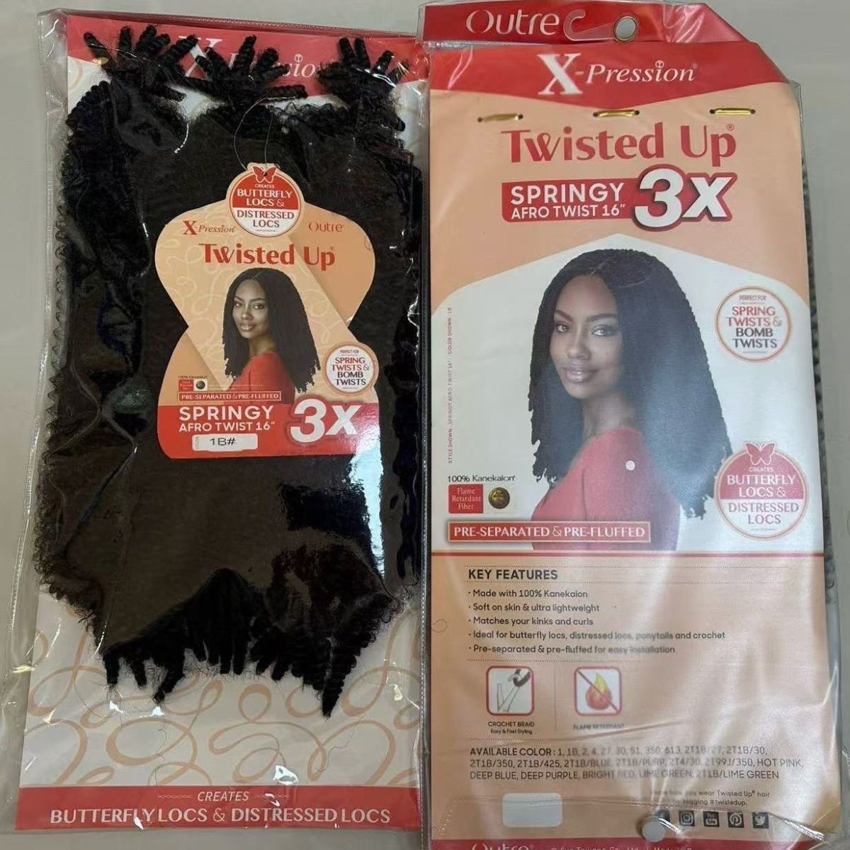 Set de 24 pulgadas 3X Marley Trenza Cabello Fibra Química Africano Curly Largo Afro Kinky