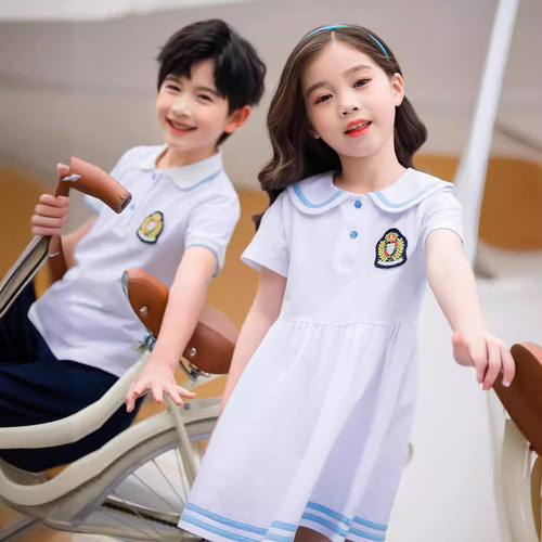 幼儿园园服夏装小学生校服套装毕业服装夏季英伦风连衣裙儿童班服