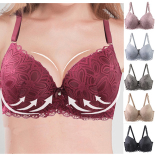 Europe and the United States cross-border Amazon explosions big chest steel ring bra foreign trade plus size underwear sexy wholesale gathered bra
