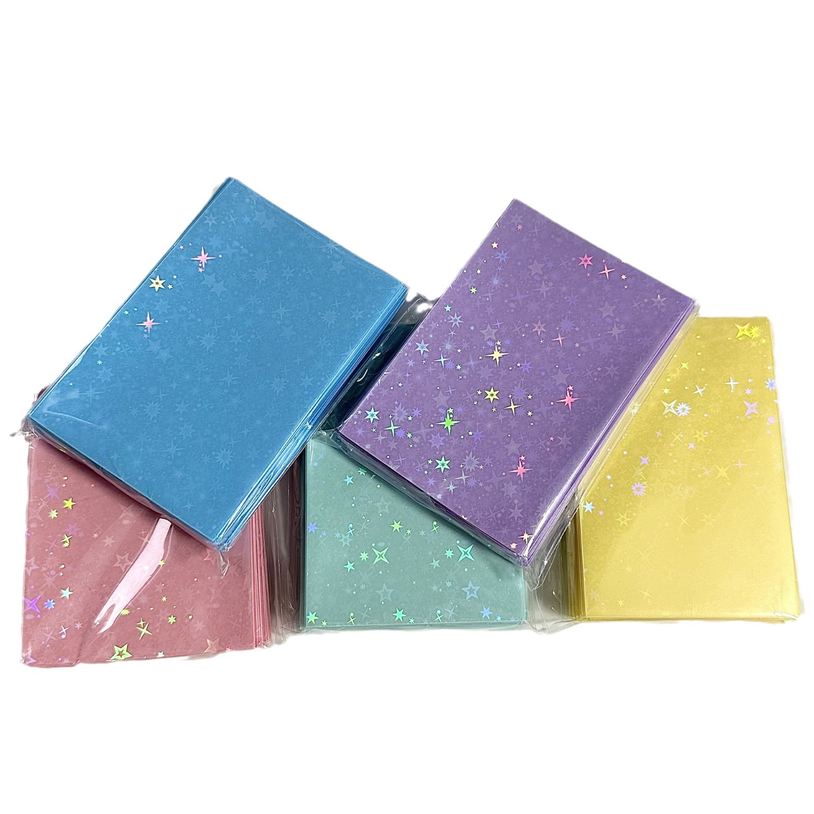 Transparente estrella flash de dos capas Tarjeta de película de color macaron tarjeta esmerilado álbum de la película pequeña tarjeta de cubierta protectora plug-in titular de la tarjeta