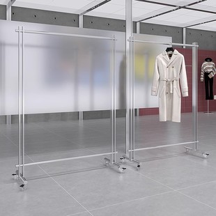 Clothing Store Display Rack Floor-Standing Stainless Steel Island Hanging Clothes Rack Men's and Women's Clothing Store Special Display Shelf