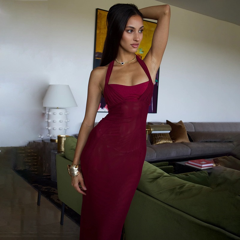 Women's European American Style High Waist Sexy Backless Mermaid Dress Slimming Elegant Fashion 2025 New Feel Cross Border_ecoleips.com