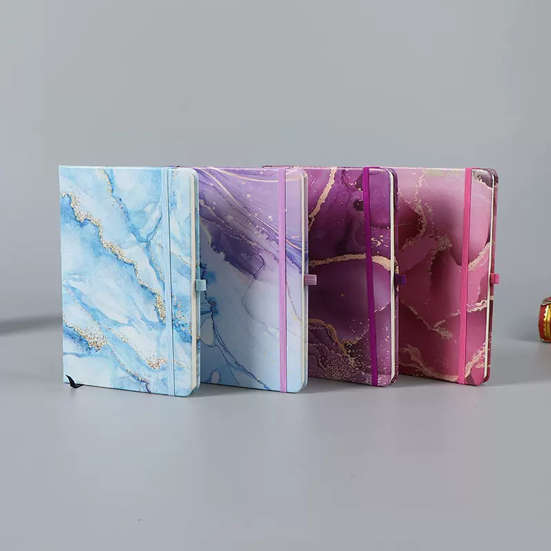 高颜值小清新松紧绑带商务办公记事本横线本备考学习记录本定制