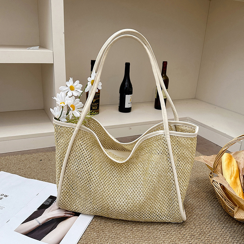 Summer New Casual Shoulder Underarm Bag, Large Capacity Straw Woven Handbag for Women, Fashionable for Outings and Beach Vacations Summer New Casual Shoulder Underarm Bag, Large Capacity Straw Woven Handbag for Women, Fashionable for Outings and Beach Vacations