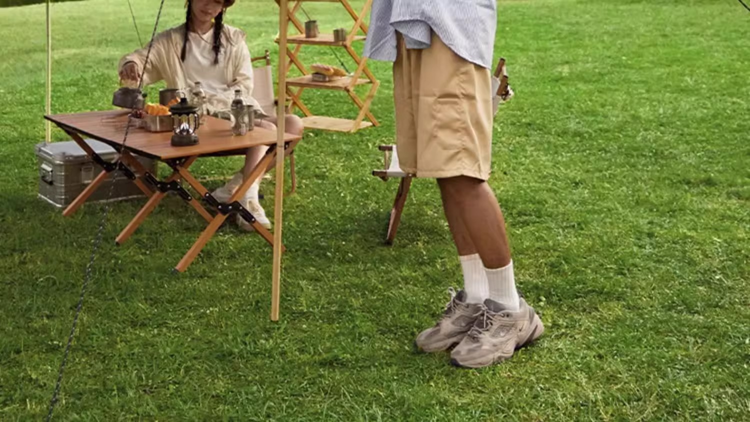 Tenda da campeggio per esterni, 3-4 persone, per picnic, con rivestimento nero, antipioggia, quadrata, ispessita_voghion.com