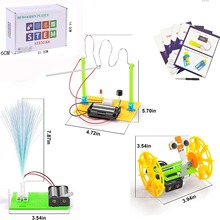 DIY塑料风力车科学教育泡泡玩具手工拼装小制作材料包教具实验车