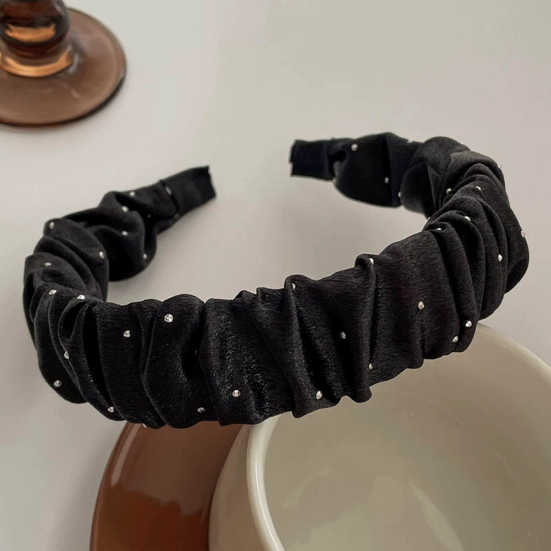 Ободок (стиль Chanel) — черная лента и широкий палитра цветов, элегантный корейский дизайн