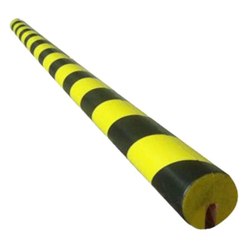 Пенополиуретановая противоударная полоса ПУ черно-желтая предупреждающая губка промышленная специальная защита от столкновений U-образная канавка