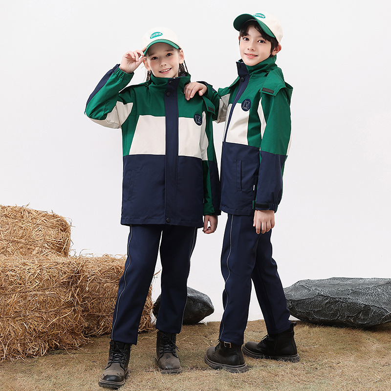 瀾洋三件套防風秋冬裝初中生高中衝鋒衣校服神器小學生班服潮代發