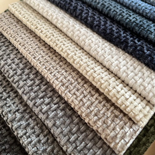 F508 Direct Supply Slanted Fishing Net Texture Chenille Sofa Cover Cotton and Linen Fabric Sofa Cover Pillow Cushion Linen Material