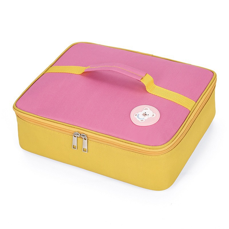 곰 보온 가방 핑크 S 사이즈