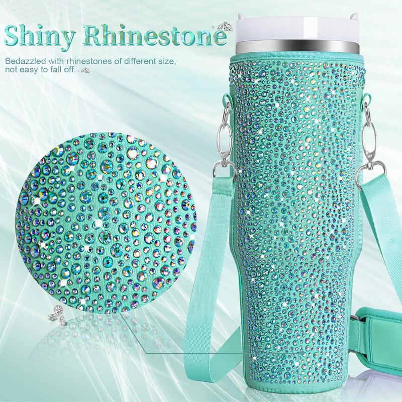 现货镶钻烫钻40oz冰霸杯套史丹利手柄保温袋Stanley潜水料水杯套|undefined