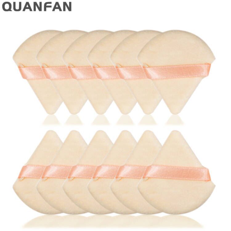 Suministro directo transfronterizo triángulo pequeño cuadrado redondo corazón melocotón polvo seco miel en polvo maquillaje multicolor material de pelo corto súper suave