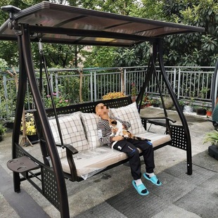 Hanging Chair Swing Outdoor Courtyard Household Double Rocking Chair Indoor Children Outdoor Balcony Hanging Chair Iron Autumn Swing