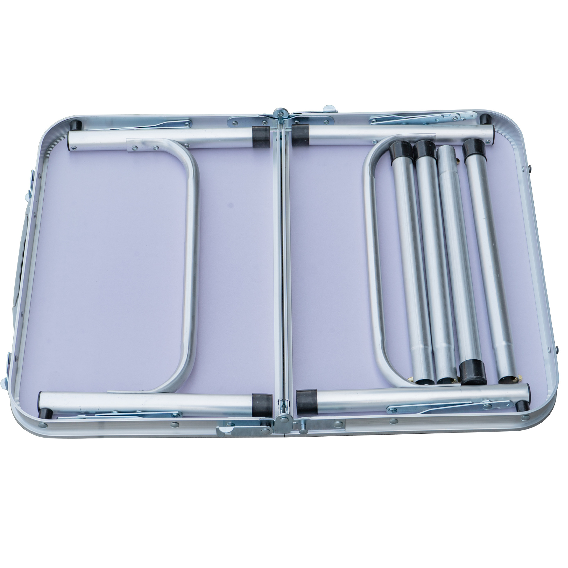 Mesa plegable de camping casual al aire libre, mesa plegable ligera de aleación de aluminio para pestañas de playa, barbacoa de picnic, altura ajustable