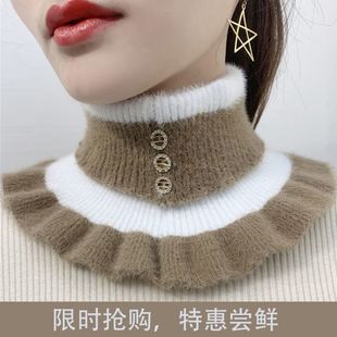 Imitation mink velvet scarf women's pullover autumn and winter thickened warm high quality collar decorative fake collar