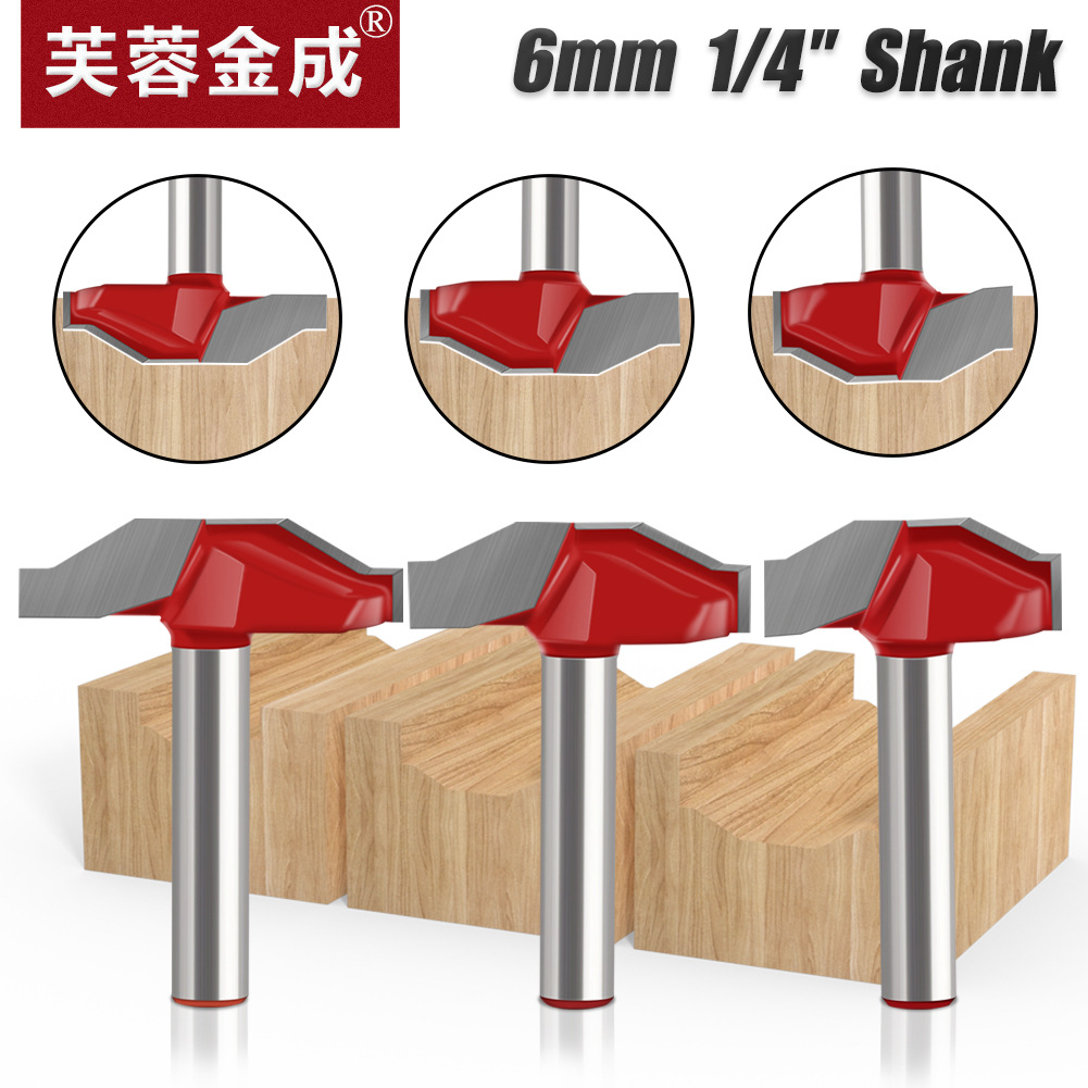 橱柜门板刀薄型双边斜边门板刀6柄1/4柄花线刀修边机铣刀柜门刀具