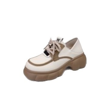 2026 primavera y otoño nuevos estudiantes universales británicos friados calles lazos zapatos Lefour zapatos de suela gruesa dos zapatos de cuero pequeños