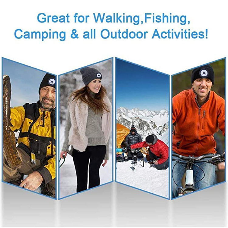 Amazon Venta caliente auricular Bluetooth inalámbrico luz LED tapa al aire libre noche iluminación rojo y azul intermitente luz de advertencia tapa Bluetooth