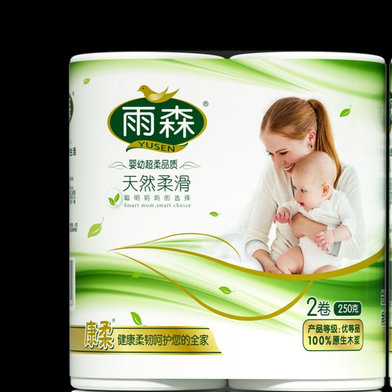 雨森加粗六层中长妇婴双卷卫生纸卷纸巾婴儿柔软家用实惠月子宿舍|undefined