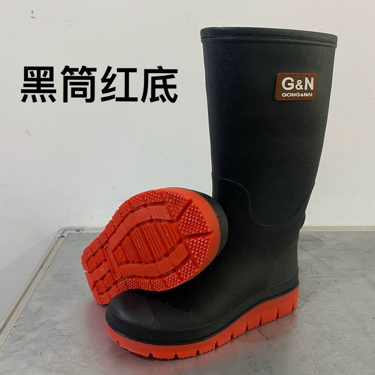 Европейская версия Новые модные резиновые сапоги с высоким стволом Нитриловая Резина Маслостойкие кислотостойкие и щелочестойкие Нескользящие резиновые сапоги для мойки автомобилей Резиновые сапоги для рыбалки