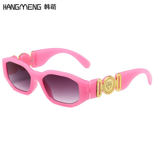 New small frame sunglasses for women, retro polygonal trendy sunglasses, personalized head fashion sunglasses for men and women, cross-border