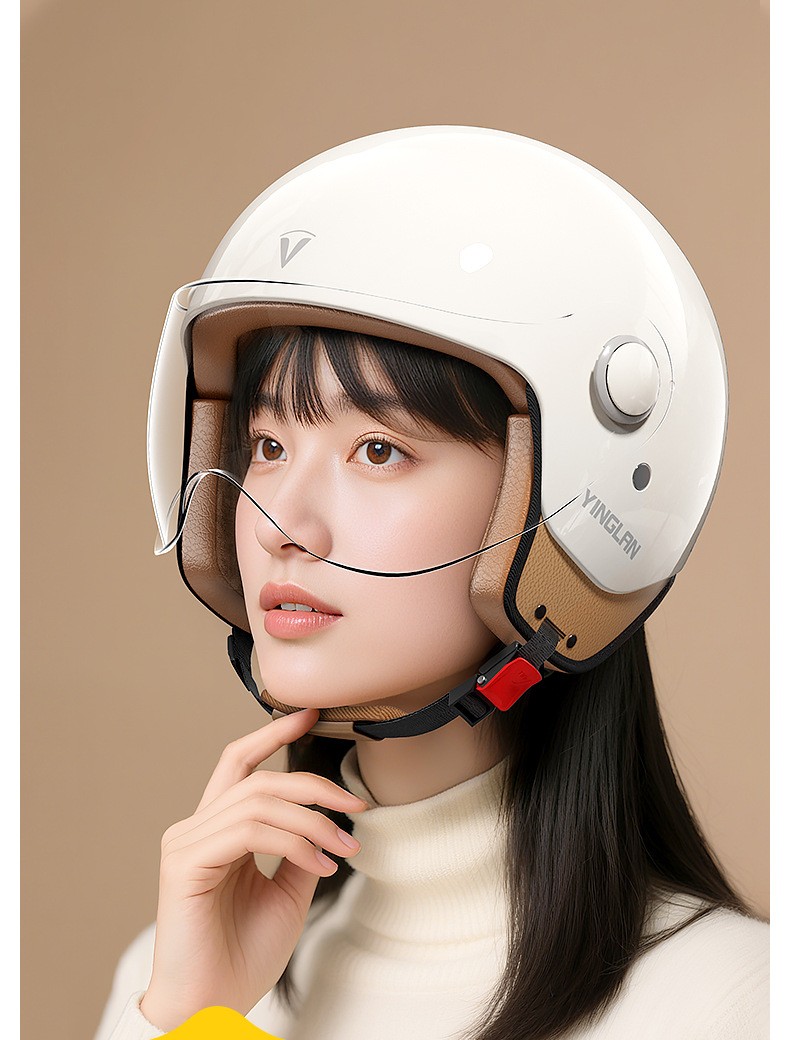 3C Certified Motorcycle Electric Vehicle Helmet Winter Half Helmet
