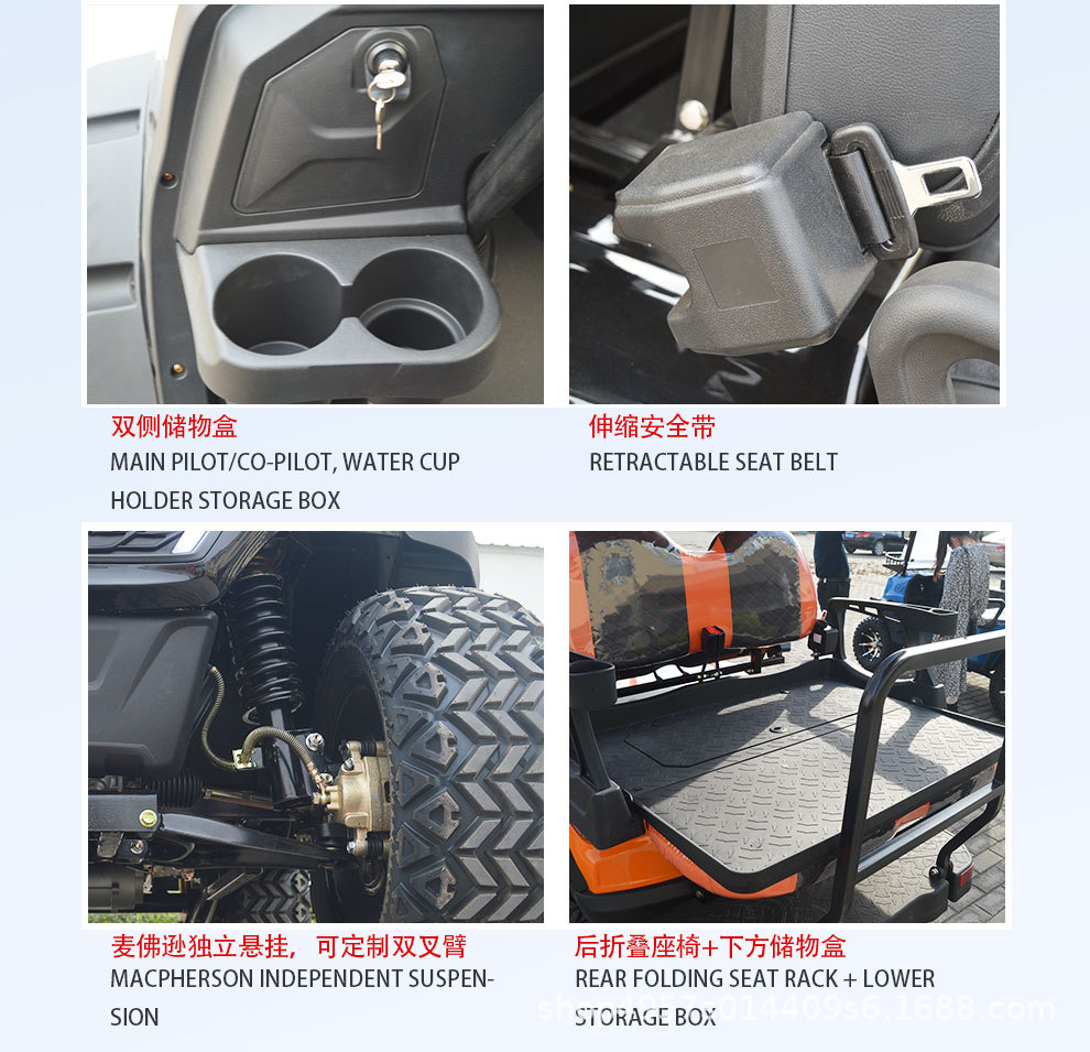 Golf Cart 48V200Ah Lithium Battery Hotel Shuttle Car Park Shuttle Bus Ce Certified Sightseeing Car