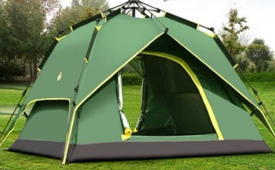 Outdoor free automatic camping tent Çadırlar - green-3-4-people