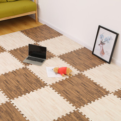 木紋泡沫地墊拼接家用兒童臥室客廳拼圖仿木紋地板泡沫墊鋪地加厚