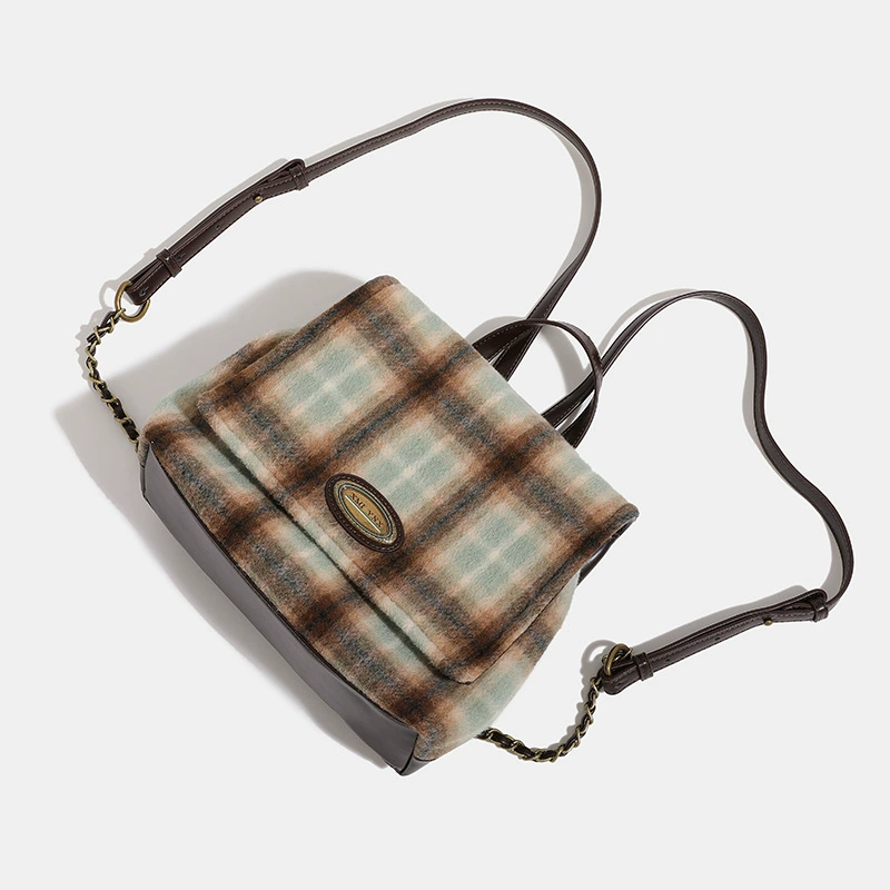 Retro backpack, one-shoulder bag, capacious handheld shoulder bag, 2023 collection