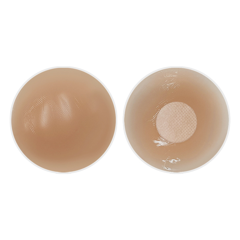 J-13/6.5cm15g 커피 컬러 라운드 페이스트 부직포