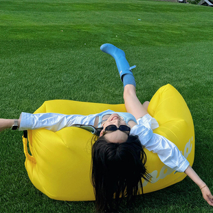 Dopamine Outdoor Lazy Inflatable Sofa Air Music Festival Concert Double Camping Reclining and Sleeping Portable