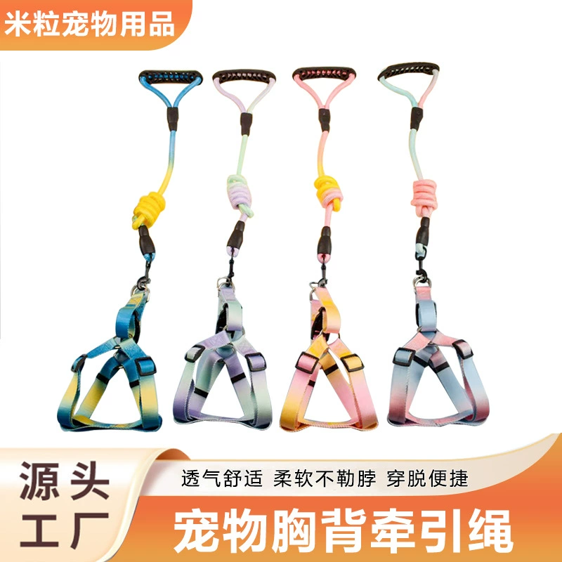 Трансграничные взрывные собачьи тяги допамин градиентный цвет собачьи жилеты для собак