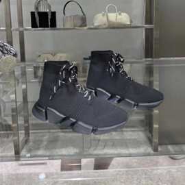 原标原盒新款巴黎弹力袜子鞋女网红ins超火高帮运动休闲袜靴
