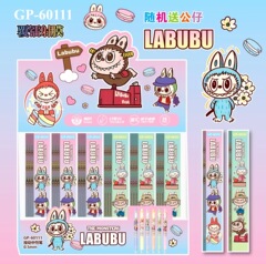 LABUBUはペンのカラー滑り止めシリコンゴムの本を押してペンを書きます。