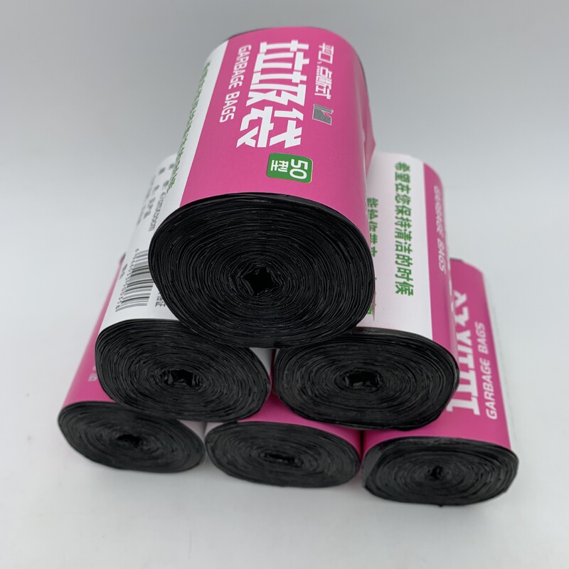 Factory supply black continuous roll breakpoint garbage bag disposable flat garbage bag two yuan department store wholesale