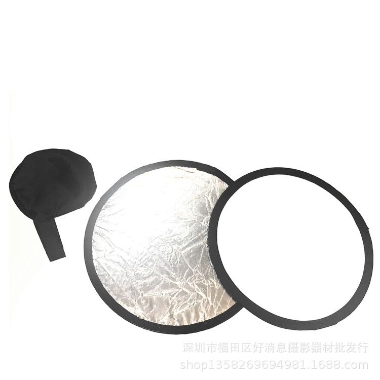 Rereflector de fotografía 30cm/60cm/80cm/110cm Tablero de luz de acabado de disparo portátil Tablero de luz suave dos en uno