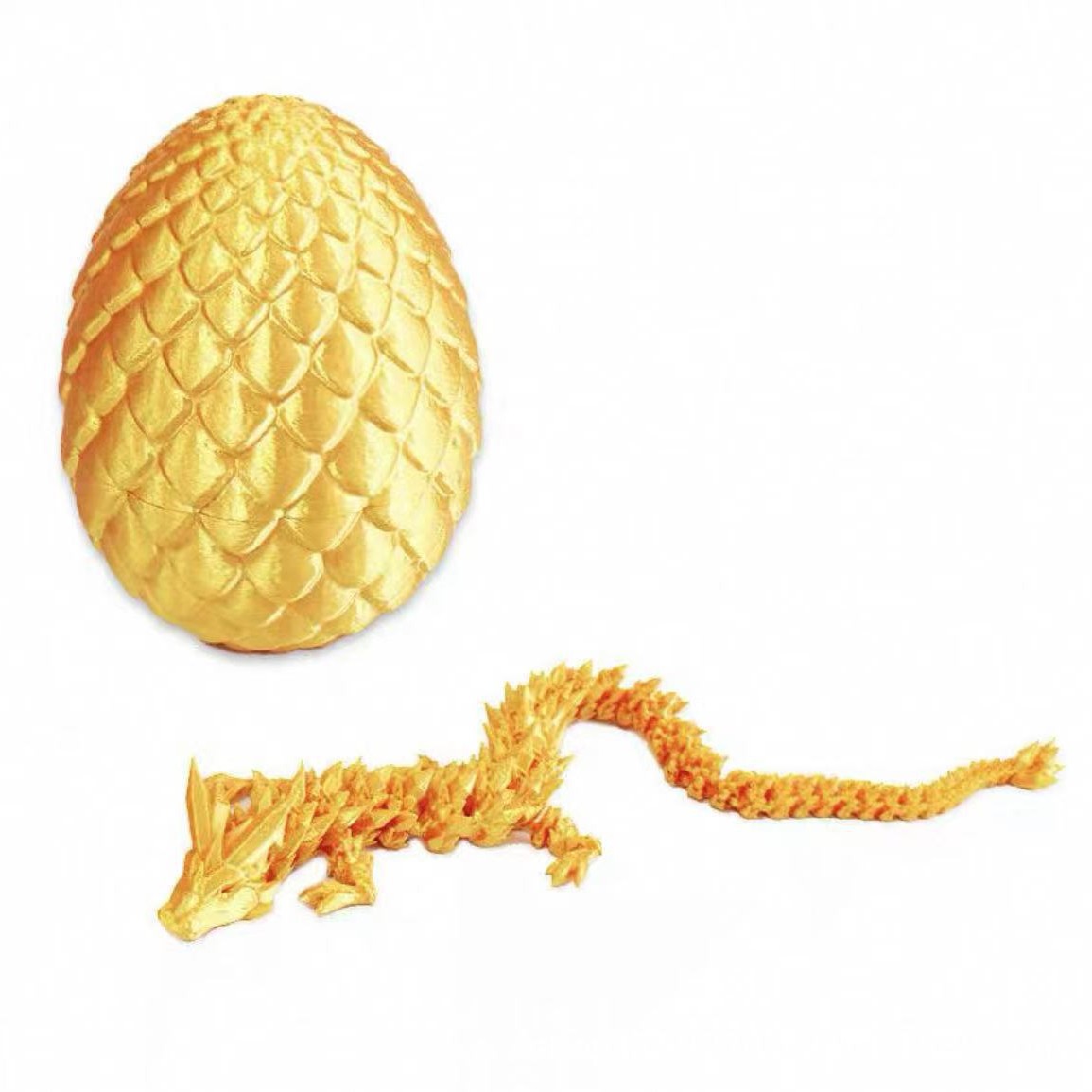 [Fabricante de suministro] 3D impresa nocturna cristal dragón chino dragón huevo de dragón junta completa móvil nocturna juguete ornamental